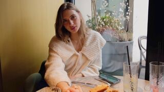 Romantic dinner turned into a passionate encounter, with a surprising yet pleasant finish