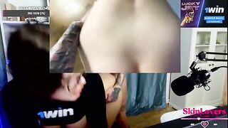 During the stream, a girl showed her boobs to get a bigger dick in return