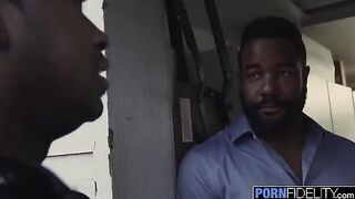 Nina Elle gets her pussy pounded by two BBC in an intense interracial threesome