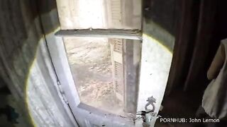 A young girl is exploring an abandoned mansion from 1872 in a steamy vlog