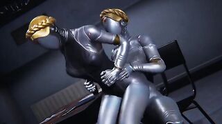 Futanari Atomic Hearth Ballerinas scene with intense action