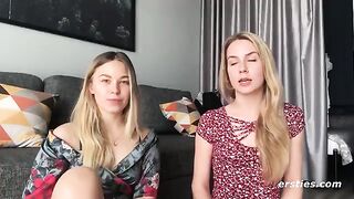 Sexual babes fuck each other without guys in an erotic scene