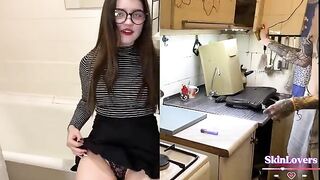 The mood of a student was lifted by hard, rough sex. Plot and conversations