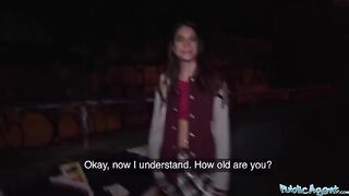 A stunning French model gets fucked outdoors for cash in this sizzling scene