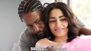Petite brunette Vanessa Moon gets her pussy full of BBCPIE
