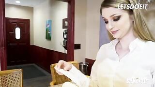 Two kinky sluts, Bunny Colby and Lacy Lennon, getting fucked by their boss in hardcore action