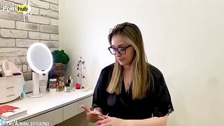 Yes, my stepmom! Yes, daddy's bedroom! Fucking tie her up!