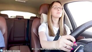 A young man learned how to drive with his stepmom, then they fucked