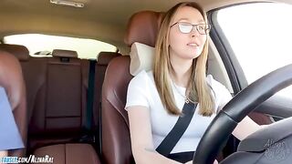 A young man learned how to drive with his stepmom, then they fucked