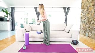 Yoga and sex with a tiny kawaii teen