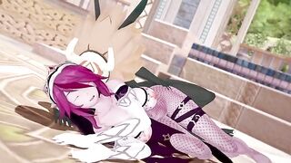 Rosaria got her huge chest pounded by Hillachurl in Genshin Impact
