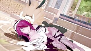 Rosaria got her huge chest pounded by Hillachurl in Genshin Impact