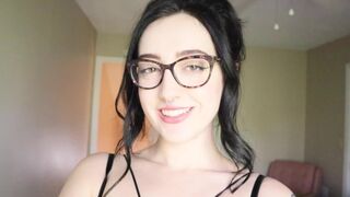 The girl is reading a hilarious book and she's not allowed to cum
