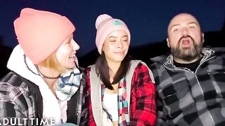 A guy shoots sex of his girlfriend and her boyfriend in POV style