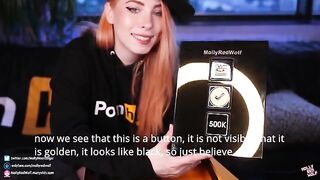 500K! Pornhub gifts Unboxing and Oral Creampie! - RedHead Babe MollyRedWolf