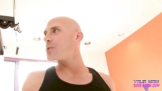 Blonde MILF Shayla Laveaux gets fucked by her personal trainer in the gym