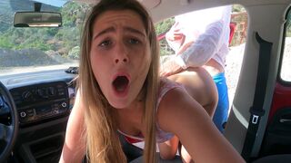 The blonde is a real slut, she fucks everywhere