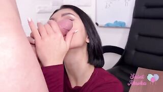 I did my homework while a cute student fucked me hard