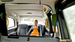 A gorgeous ginger slut got fucked hard in the Fake Taxi
