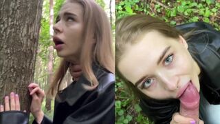 A small ass forest sex with a slutty Californiababe