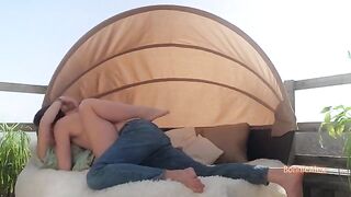 Passionate couple over 30 having intimate sex at home