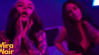 Two submissives are having fun with a new person they just met