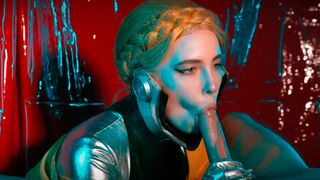 Femdom threesome sex with ballerinas in an atomic heart scenario