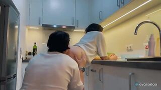A couple has an amazing, intimate moment at home, exploring every sensation