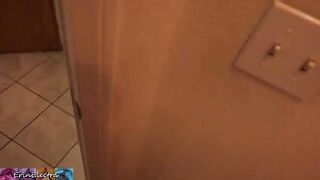 The stepson masturbates while watching his stepmom getting ready to bed