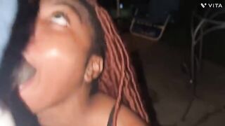 Skinny ebony teen craves anal sex, begging for a rough encounter