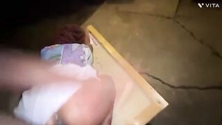 Skinny ebony teen craves anal sex, begging for a rough encounter