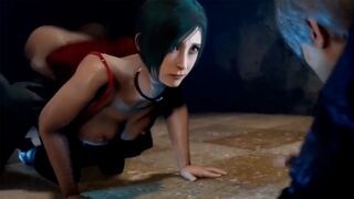 Ada Wong cheated on Leon Kennedy and rode a dick in 3D animation
