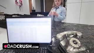 Eva Nyx gets her juicy teen pussy creampied by step daddy