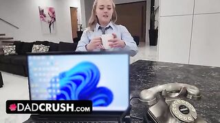 Eva Nyx gets her juicy teen pussy creampied by step daddy