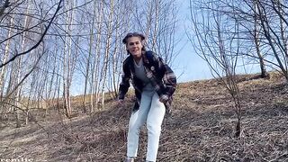 You can go camping with such a whore outdoors
