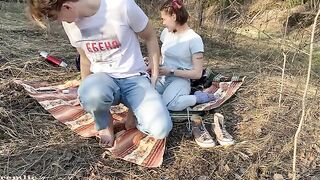 You can go camping with such a whore outdoors
