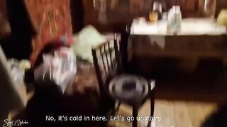 A pick-up guy fucked a whore in an abandoned house, a daring act