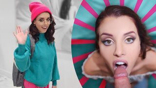 Pervert stepbrother spies on Lila Love in the bath