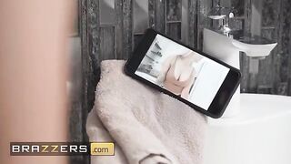 Isabelle Deltore seduces Jordi in the shower, getting fucked hard