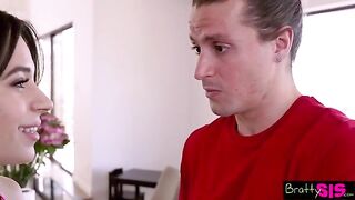 I have an impulse control issue, says Aria Valencia to her stepbrother in this steamy scene