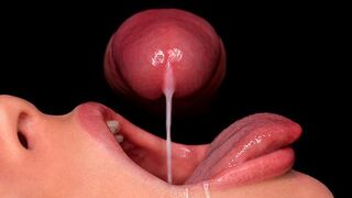 Close up blowjob with the best sloppy mouth and cum dumpster service