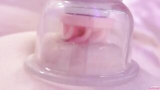 4 times cum, nipples and clit to be erected by sucking toy