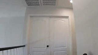 The blonde sneaks her boyfriend to her room for a steamy session
