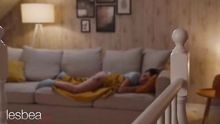 Andrea and Kaira enjoy romantic lesbian sex with a vibrator