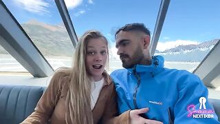A man with a cock rock hard wakes up a cute petite babe, an exclusive scene