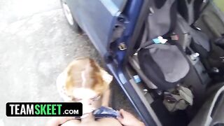 Petite Lucy Tyler gets fucked for $1,000 outside