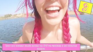 A foreign girl exposes herself at night, an Italian wife by day, documentary porn