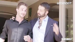 Two extra-hot MILFs are getting fucked by a young American footballer in an intense threesome