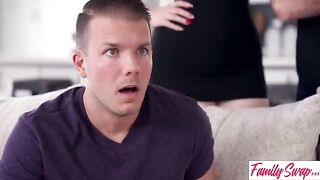 Petite beauty Molly Little tells Swapbro to stop rubbing his dick on her