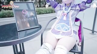 Massage Lewdness with Qiqi from Genshin Impact gets her pussy filled with sticky cum